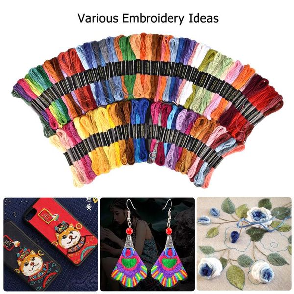 

embroidery silk line 1pc reusable universal portable knitting tools practical multi-color durable cross stitch thread yarn, Black;white
