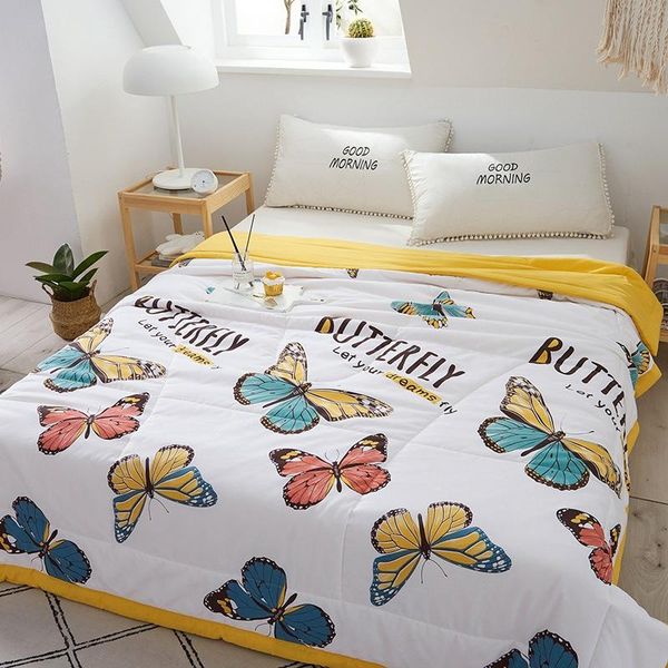 

comforters & sets drop arrived summer quilt machine washable bed cover air conditioning thin soft breathable blanket no pillowcase