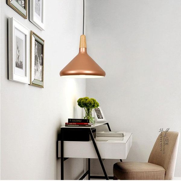 

creative restaurant living room solid wood chandelier dining table bedroom bedside aisle balcony nordic simple aluminum chandeli pendant lam