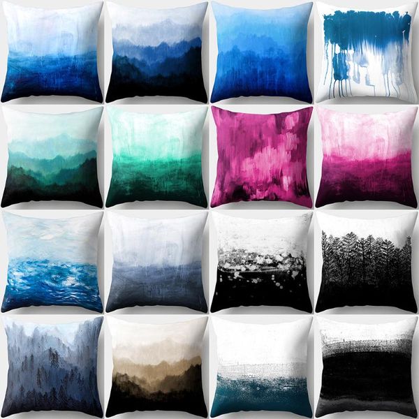 

cushion/decorative pillow art case sofa fashion pillowcase polyester cushion cover car waist pillowslip home decor seat throw pillows