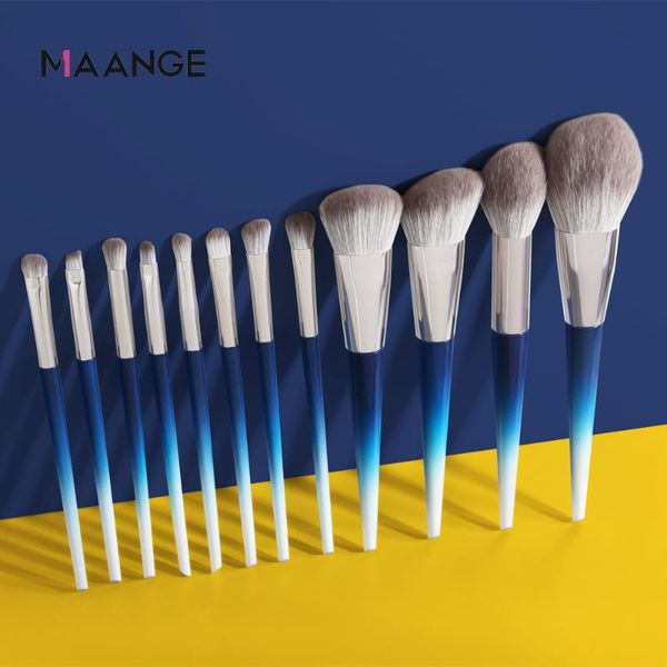 

makeup brushes maange 12pcs set foundation highlight contour eyeshadow eyebrow large loose powder pincel maquiagem