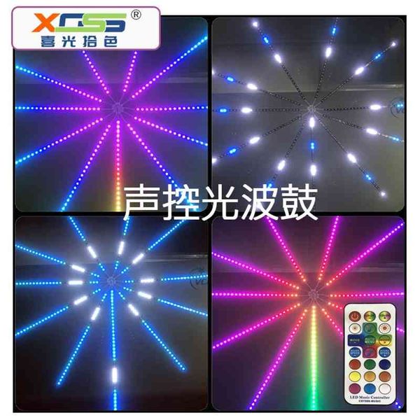 

led fireworks with sound control musical instrument wave drum bar lighting music atmosphere lamp