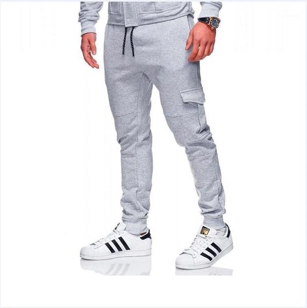 

men's pants pattern classic stereoscopic bag man leisure time easy pure color simplicity youth motion long casual trousers, Black
