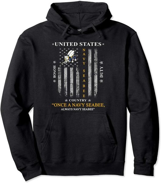 

once a navy seabee , always a navy seabee hoodie size m-5xl, White;black