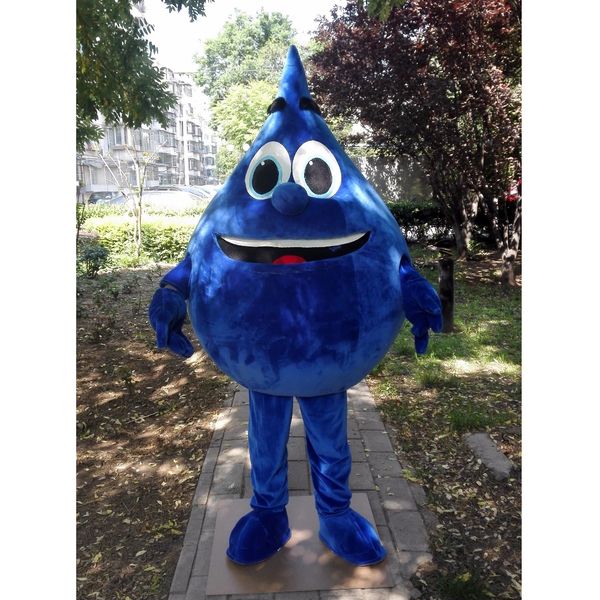 Costume da mascotte goccia d'acqua di Halloween Personaggio dei cartoni animati di alta qualità Carnevale Unisex Adulti Taglia Natale Festa di compleanno Vestito operato