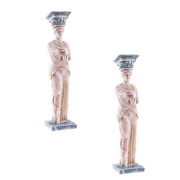 

decorations 2pcs aquarium fish tank resin ornament goddess statue decorative