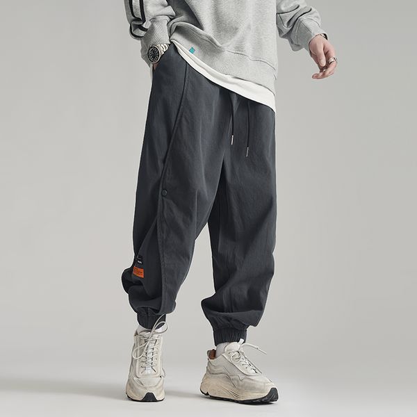 

2021 hip hop fashion casual harem pants japanese streetwear sports trousers harajuku joggers korean sweatpants men clothing, Black