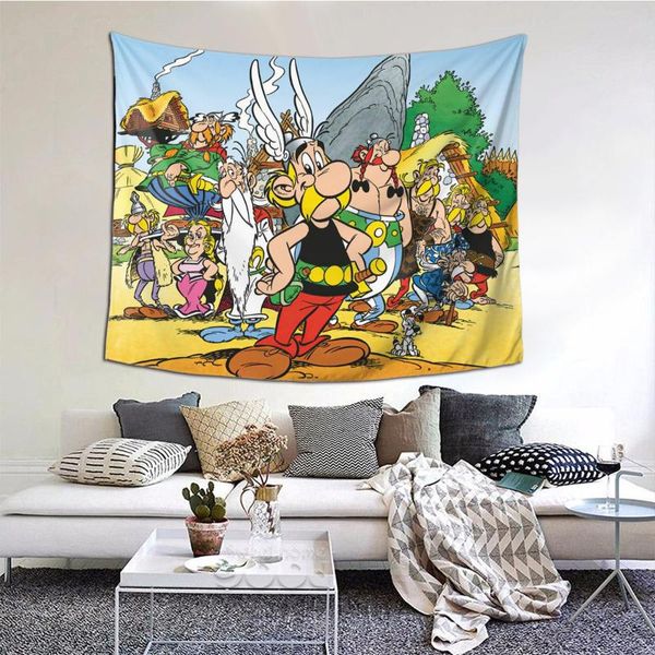 

tapestries asterix obelix tapestry art wall poster hanging blankets sofa table cover home decor