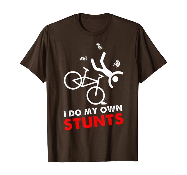 

i do my own stunts cycling biker tees - bike lovers t-shirt, White;black