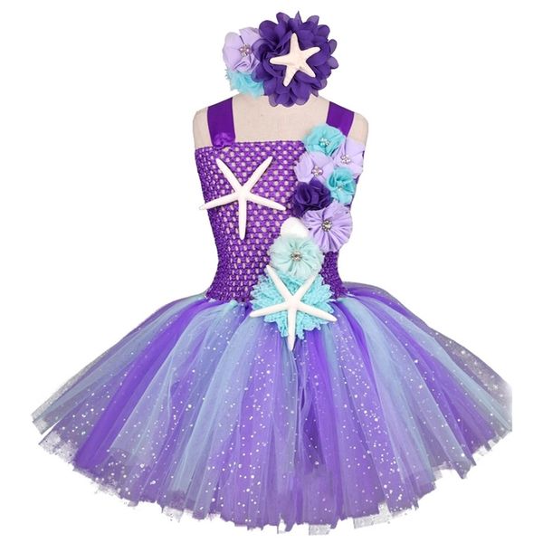 

mermaid ariel princess dress for girls, White