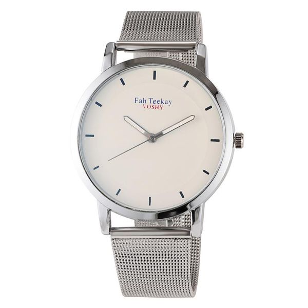

wristwatches reloj hombre 2021 est quartz watch men fashion business watches stainless steel mesh wrist, Slivery;brown