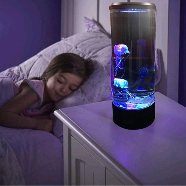 

night lights bedside led desklight jellyfish tropical fish aquarium tank relaxing mood atmosphere lamp