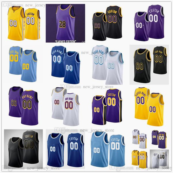 

custom printed 75th basketball jerseys 20 avery 10 deandre bradley 2 wayne ellington 5 talen horton-tucker 9 kent bazemore 15 austin reaves, Black;red