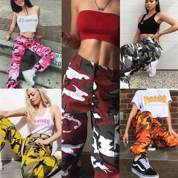 

women pants female camouflage print button skinny high waist harem trousers elegant ladies ankle-length spring autumn clothing 210522, Black;white