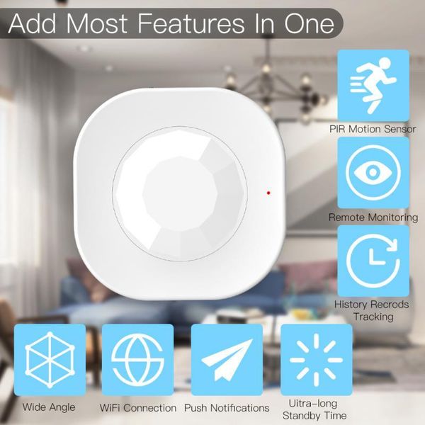

motion sensor wireless passive infrared detector security burglar alarm tuya app control smart home automation modules