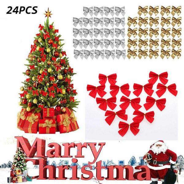 

party decoration pretty bow bowknot christmas hanging pendant home tree ornaments year baubles xmas decor
