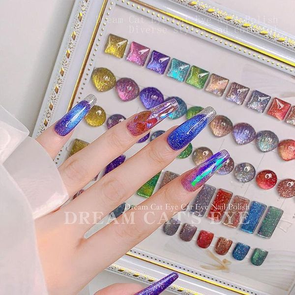 

nail gel art dream quicksand wide cat eye polish 2021 color flash spar shop dedicated, Red;pink