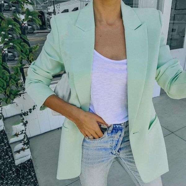 

women's suits & blazers single breasted women blazer long sleeve autumn winter lapel pockets suit coat outerwear, White;black