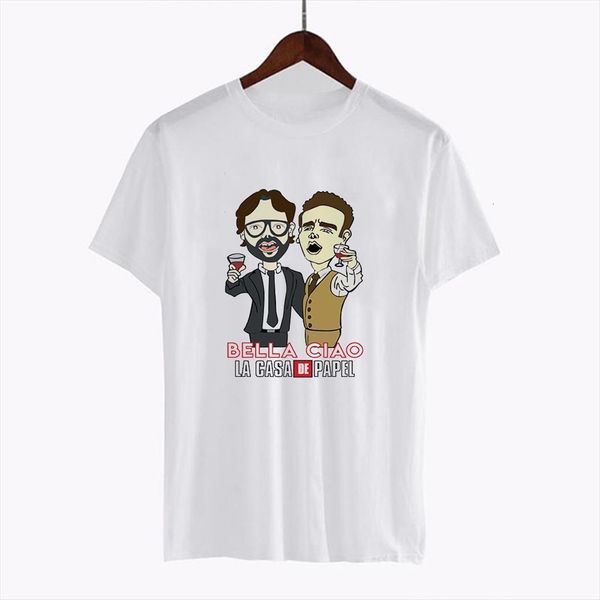 

luckyroll funny la casa de women t shirt papel professor creative design harajuku hip hop house of paper, White