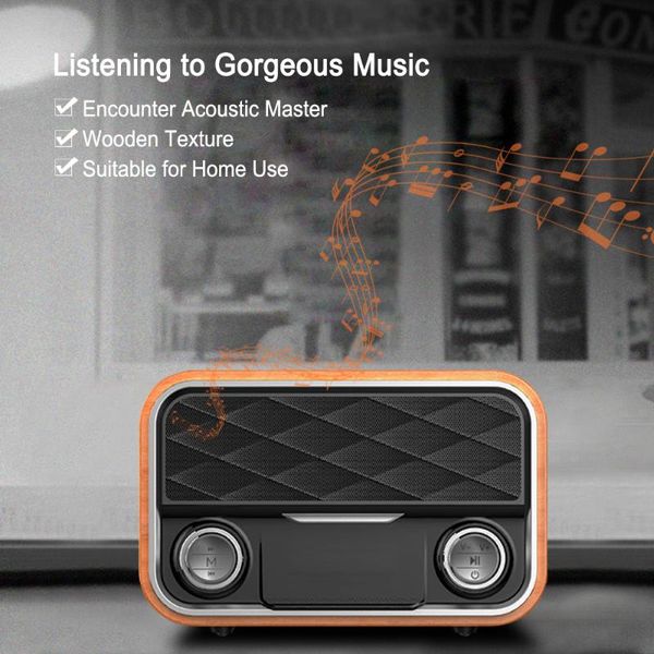 

creative solid wood bluetooth speaker wireless convenience mini waterproof radio portable speakers