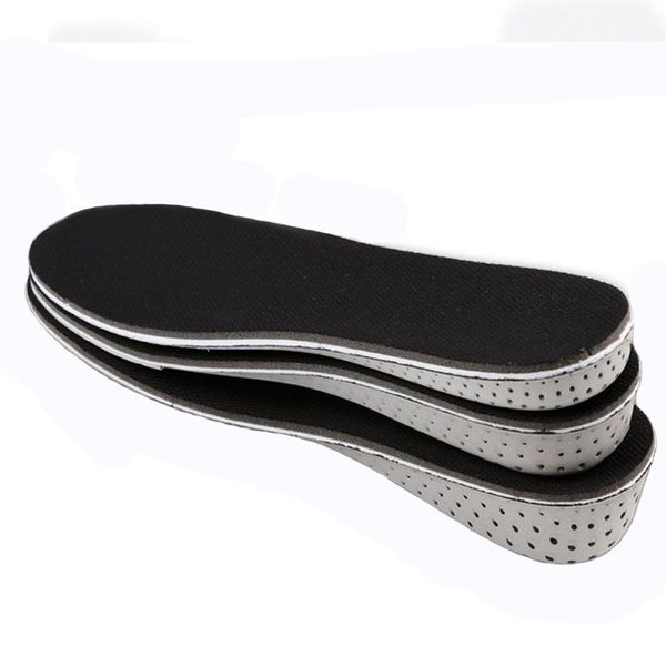 

shoes materials man women memory foam height increase insole heel lift insert taller shoe pad soles cushion elevator for foot care, Black