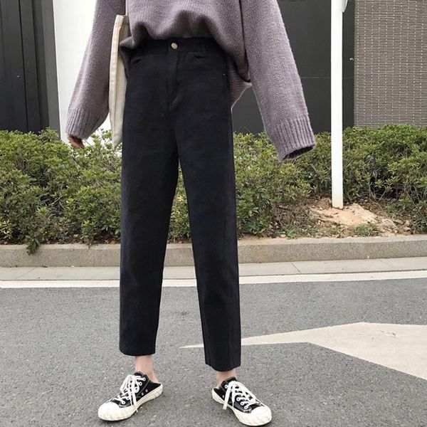 

women's jeans cmaz 2021 woman high waist wide leg loose female denim streetwear vintage fashion straight pants, Blue