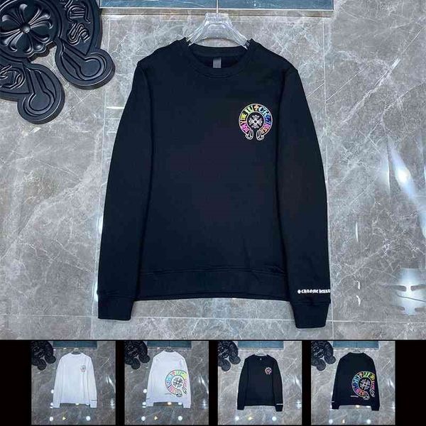 

tide street ch style 's heart cross new leisure hip hop high street round neck pullover sports sweater 8355ffsg, Black