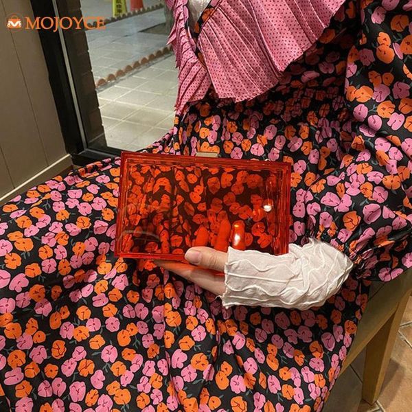 

evening bags for women 2021 trend acrylic transparent chain shoulder crossbody messenger bag ladies mini box purse and haandbags