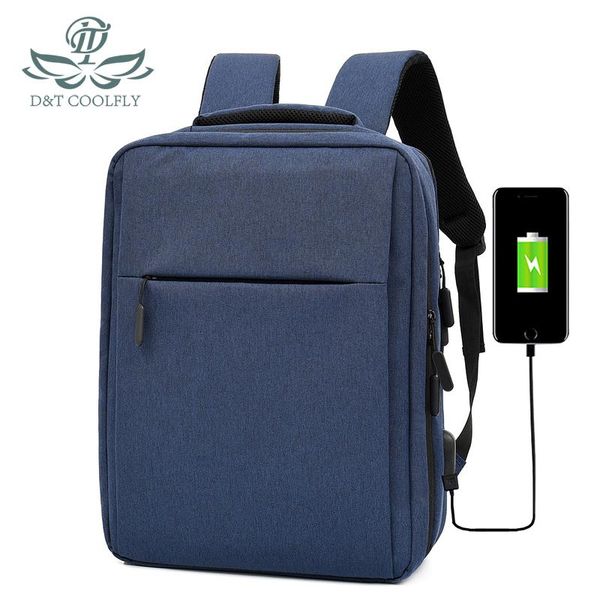 

backpack 2021 fashion lap15'6inch waterproof usb charge large capacity hiking travel student school polyester zipper bag