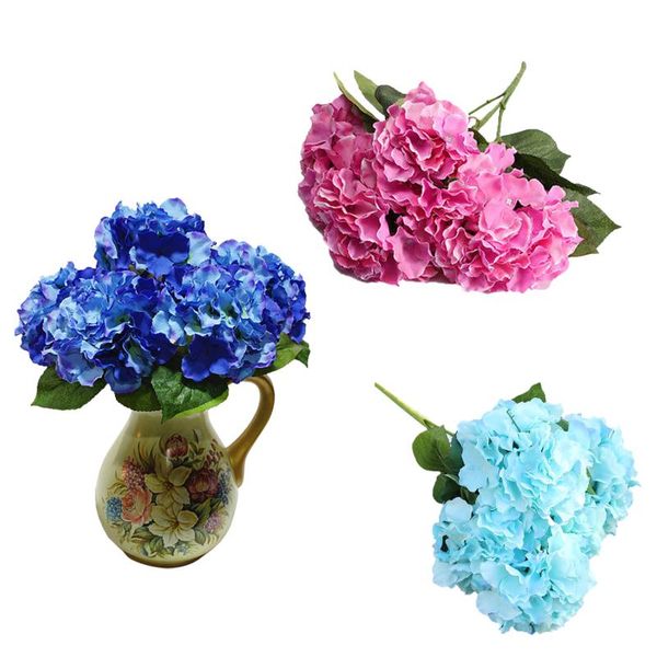 

decorative flowers & wreaths artificial hydrangea 5 flower heads bouquet wedding garden party bridal decor