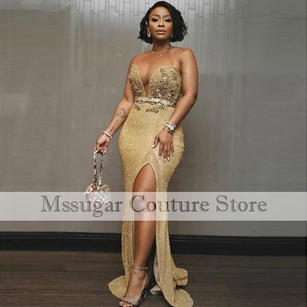 

party dresses 2021 afrcan mermaid evening dress sparkly sequin plus size women long formal prom gowns wear, White;black