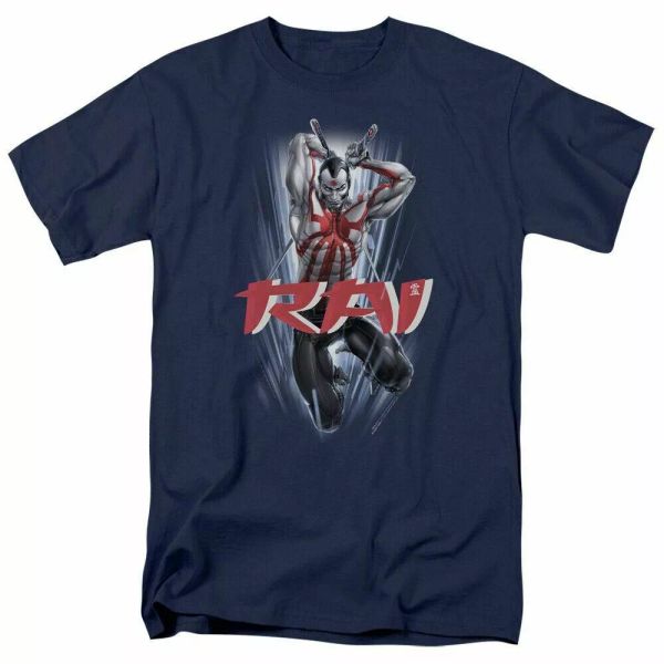 

rai leap and slice t shirt mens licensed valiant comics tee navy, White;black