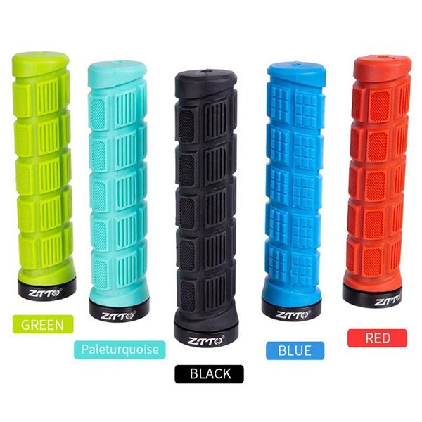 

bike handlebars &components 1 pair handlebar grips mtb mountain cycle bicycle lock handle durable rubber grip anti-slip parts