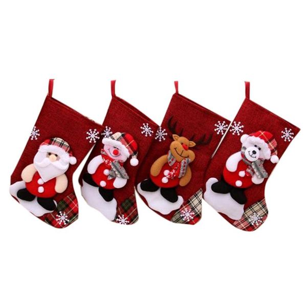 

christmas decorations 4pcs tree party xmas decor santa gift candy bags lovely bag for children fireplace