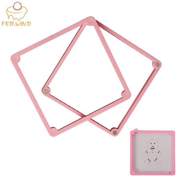

baking moulds magnetic cookie stencil holder for biscuit decorating fixing frame silk screen holder/supplies 151