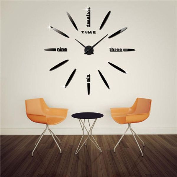 

creative 3d diy wall clock acrylic simple home decoration sticker clocks