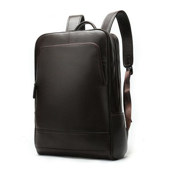 

backpack 100% cow genuine leather men business large capacity computer lapbag for work fashion boy school travel backpacks