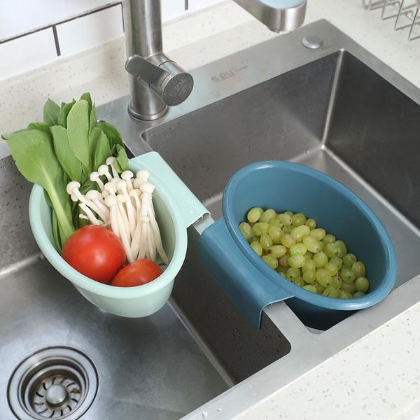 

storage baskets 1 pcs kitchen hanging sink fruit and vegetable cleaning basket multi functional waste drain
