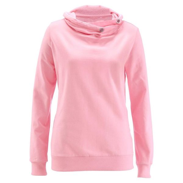 

women's hoodies & sweatshirts 2021 winter sweatshirt women pullover casual long sleeve solid turtleneck cashmere blouse shirt, Black