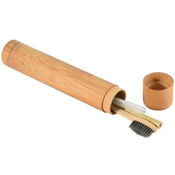 

wooden bamboo toothbrush tube travel case 100% biodegraded holder l bathroom eco friendly products