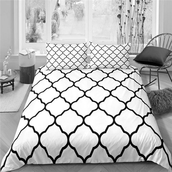 

bedding sets luxury 3d geometry printed 2/3pcs kids set comfortable duvet cover pillowcase home textile  and king eu/us/au size