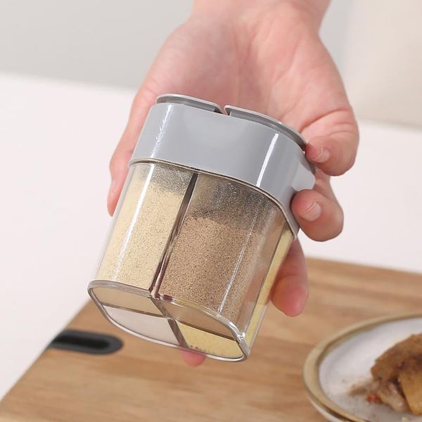 

storage bottles & jars 4-in-1 plastic seasoning jar salt pepper spice container combination kitchen sealed moisture-proof tank pot Ã Ã©pices#