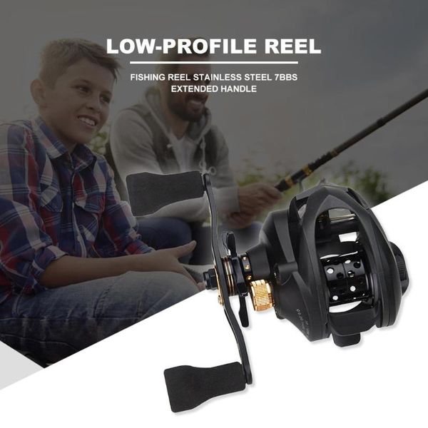 

baitcasting fishing reel not easy to damage deformation metal low profile 7.2:1 casting outdoor reels