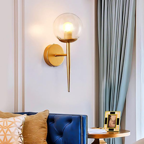 

wall lamp nordic post-modern wall-mounted glass lampshade light luxury style for living room, bedroom, dining study