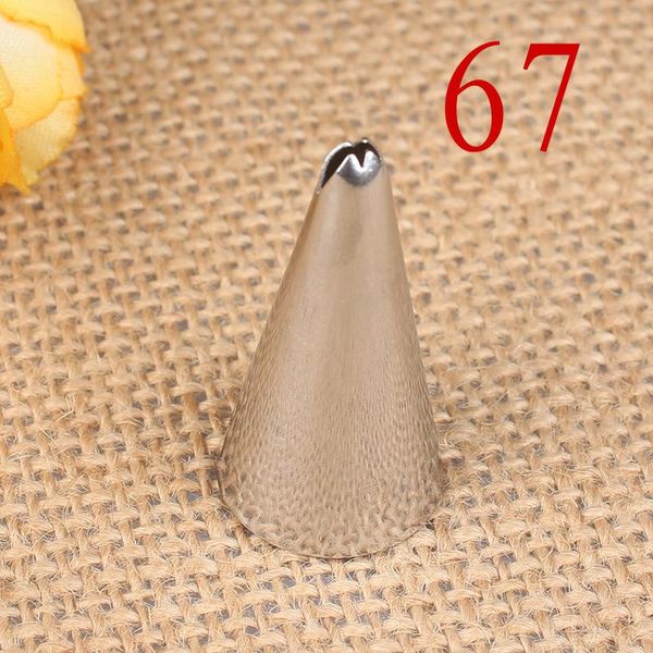 

baking & pastry tools 67# small leaf mounted flower mouth 304 stainless steel seamless diy cake tool trumpet