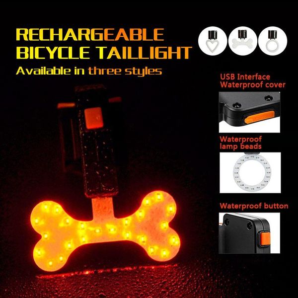 

bike lights turn signal light 50lm led taillights black speaker bicycle 3 watts abs cycling equipment warning taillight