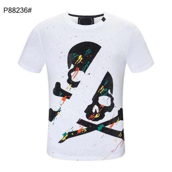 22ss Designer T-shirt Estate Europa Parigi Polo American Stars Moda Uomo magliette Star Satin Cotton T-shirt casual Donna mans Tees Nero Bianco M-3XL # 6652 T-shirt