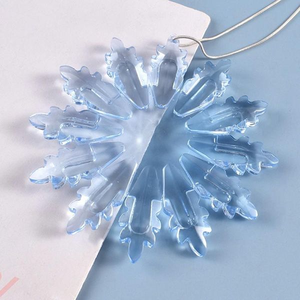 

1pcs diy octagonal shape resin mold high mirror snowflake pendant silicone crafts jewelry molds for handmade making tools craft