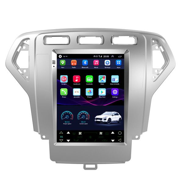 Android Car DVD Видеоплеер BT Головной блок экрана с GPS Мультимедиа 9,7 дюйма Двойной 2 DIN стерео радио для Ford Mondeo 2007-2010