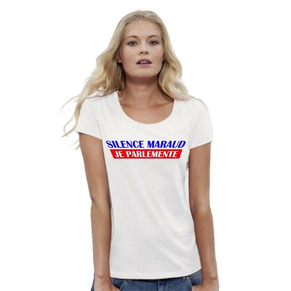 

womens t-shirt silence sirrah i talk, White;black